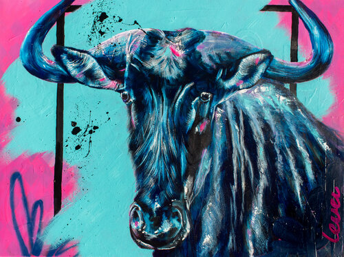 Wildebeest Wonder by Bianca Lever, Painting for Sale on Select