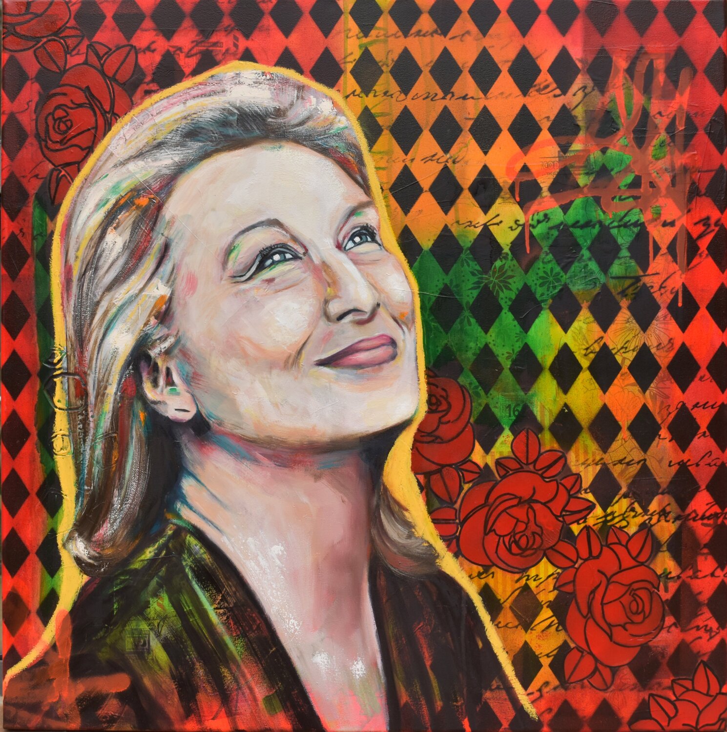 "Meryl Streep" Bianca Lever Original painting for sale