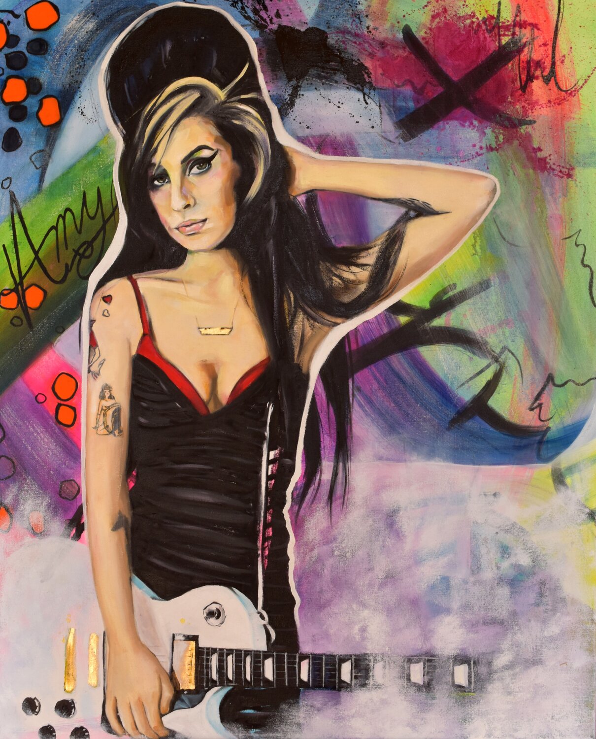 "Amy Winehouse" Bianca Lever Original painting for sale