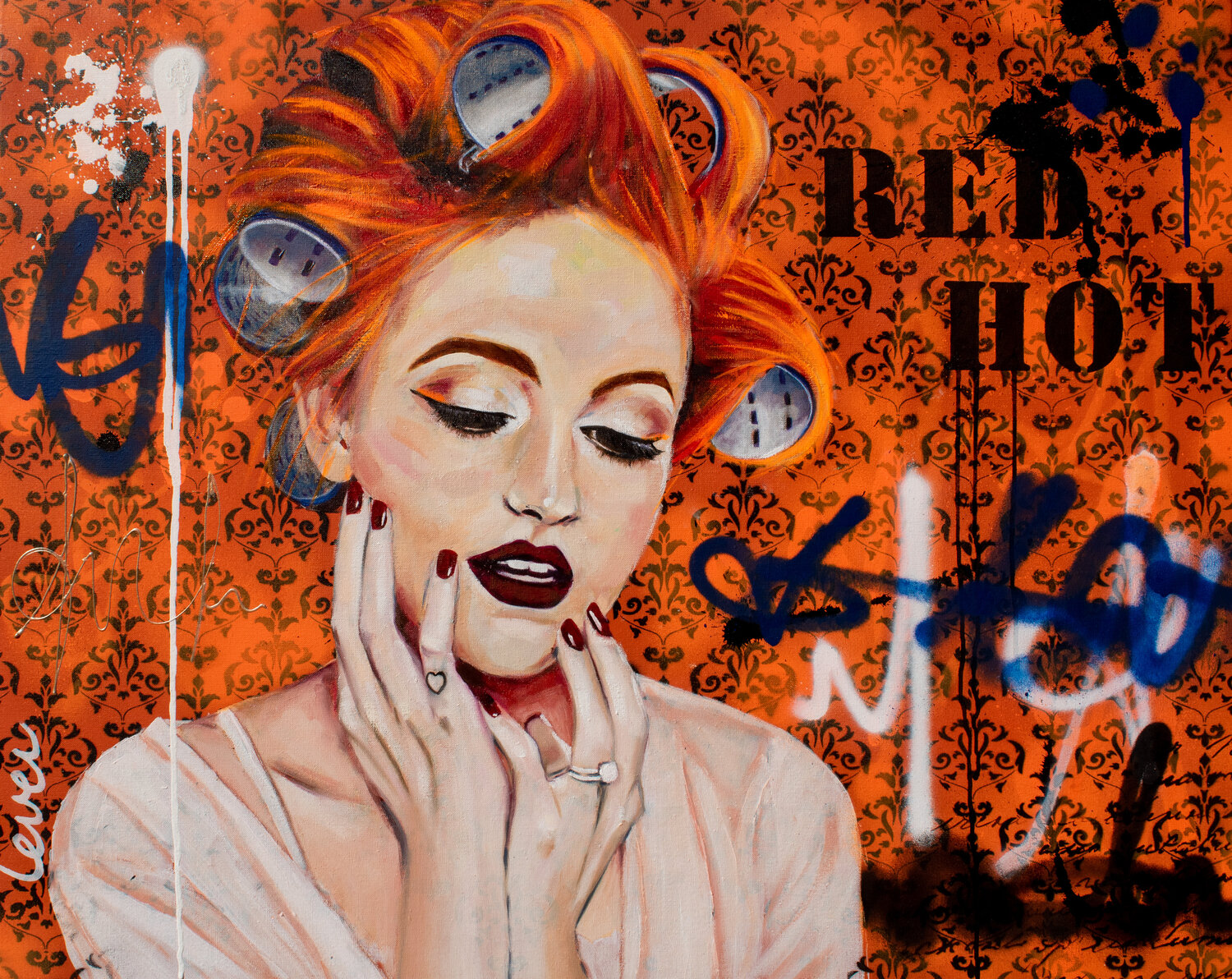 "Red Hot" Bianca Lever Original painting for sale