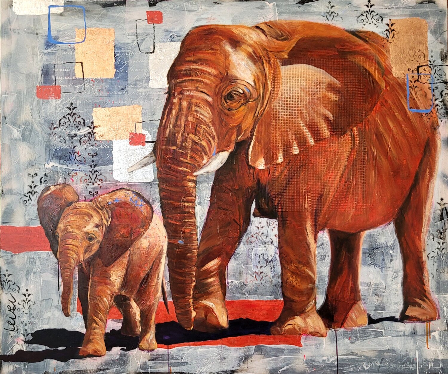 Walking Together Bianca Lever Original painting for sale