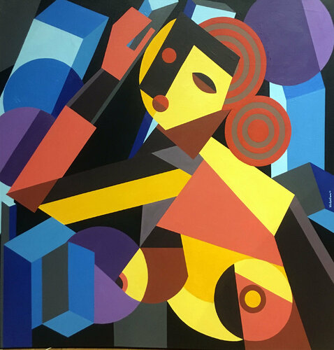Abstracted Nude by Koola Adams, Painting for Sale on Select