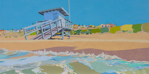 Dockweiler Beach by Jean-Francois Miaule, Painting for Sale on Select
