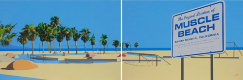 Muscle Beach by Jean-Francois Miaule, Painting for Sale on Select