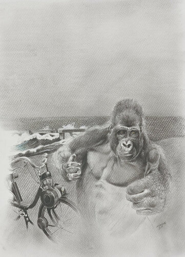 Limited Print Edition "King Kool 59" by Jean-Francois Miaule, Drawing for Sale on Select