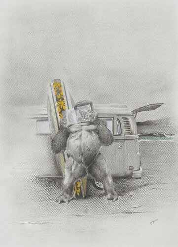 Limited Print Edition "King Kool 58" by Jean-Francois Miaule, Drawing for Sale on Select