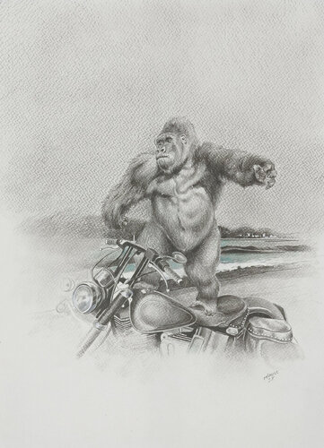 Limited Print Edition "King Kool 60" by Jean-Francois Miaule, Drawing for Sale on Select