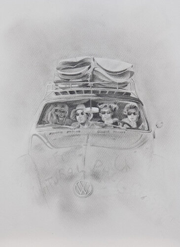 Limited Print Edition "King Kool 66" by Jean-Francois Miaule, Drawing for Sale on Select
