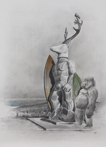 Limited Print Edition "King Kool 68" by Jean-Francois Miaule, Drawing for Sale on Select