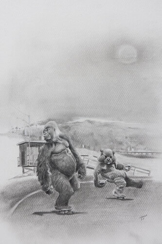 Limited Print Edition "King Kool 83" by Jean-Francois Miaule, Drawing for Sale on Select