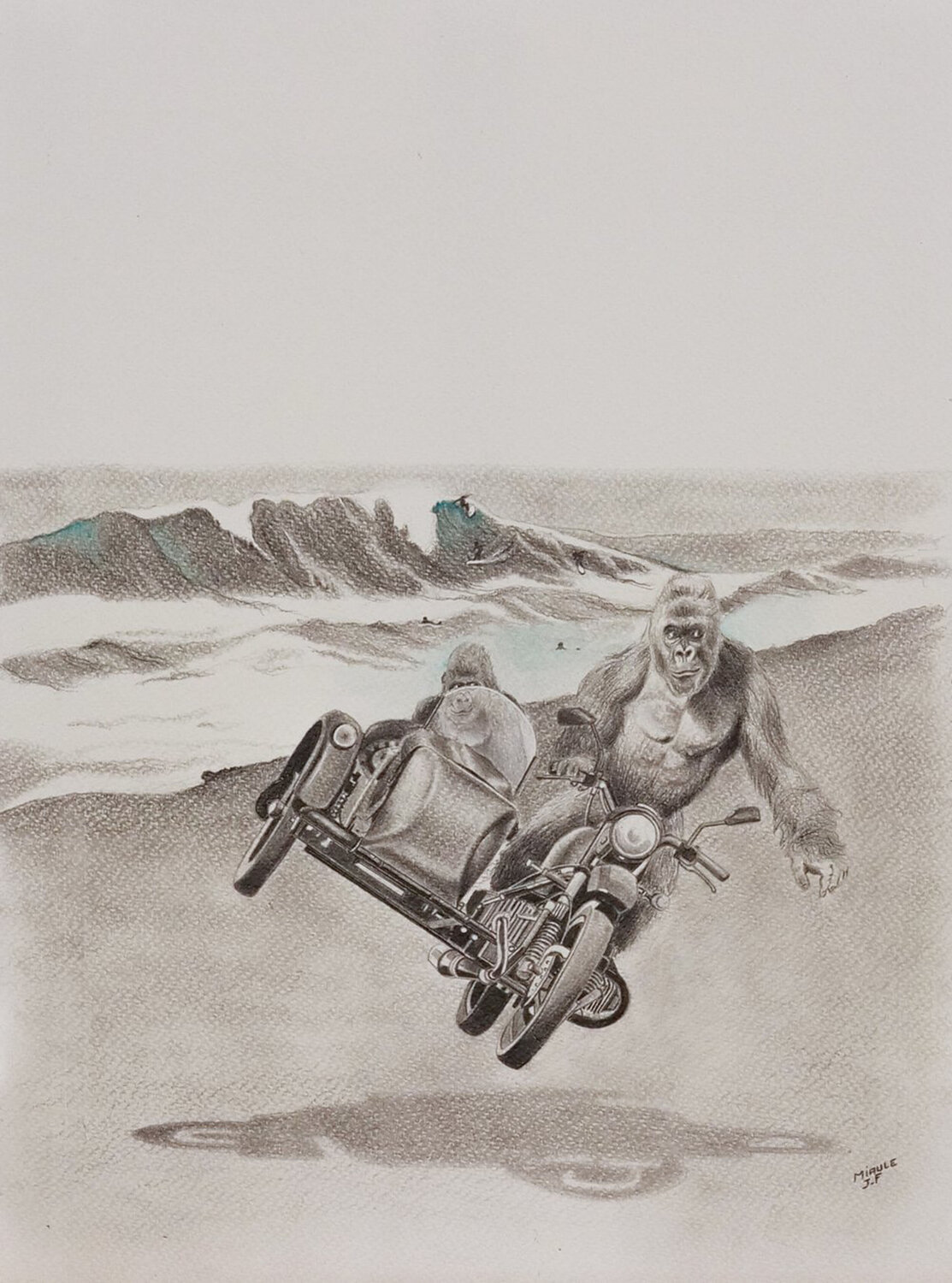Limited Print Edition "King Kool 40" Jean-Francois Miaule Drawing for sale