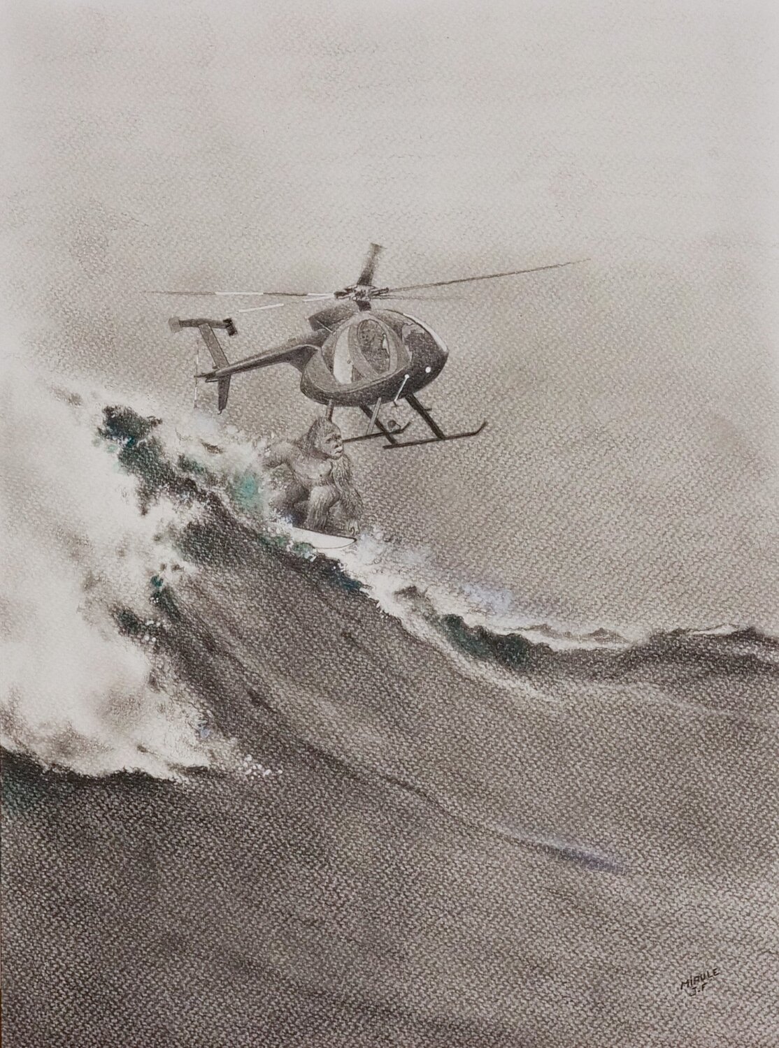 Limited Print Edition "King Kool 43" Jean-Francois Miaule Drawing for sale