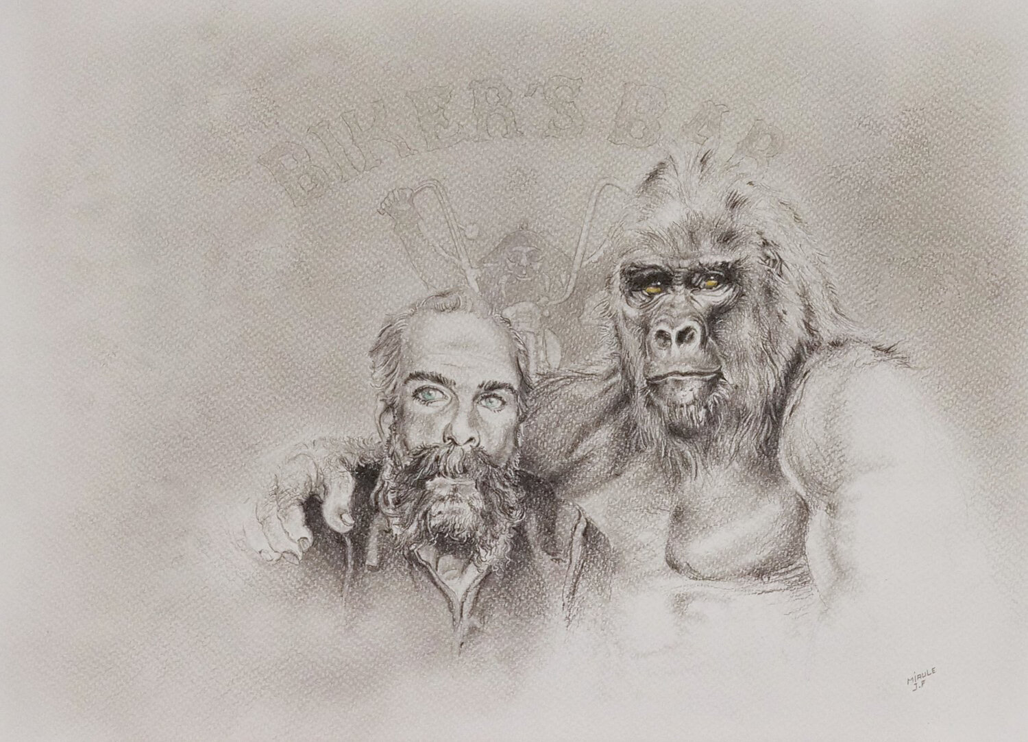 Limited Print Edition "King Kool 45" Jean-Francois Miaule Drawing for sale