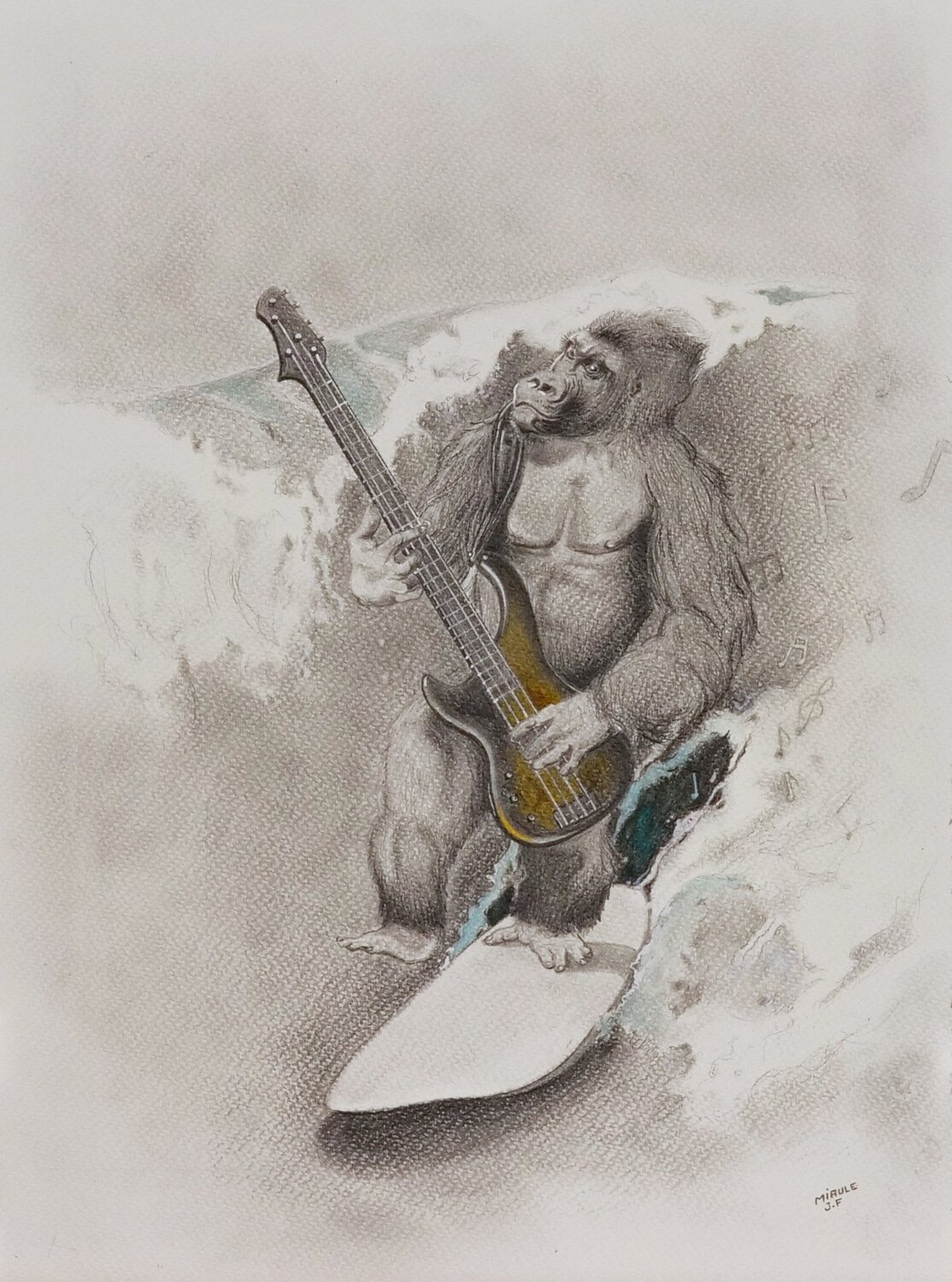 Limited Print Edition "King Kool 42" Jean-Francois Miaule Drawing for sale