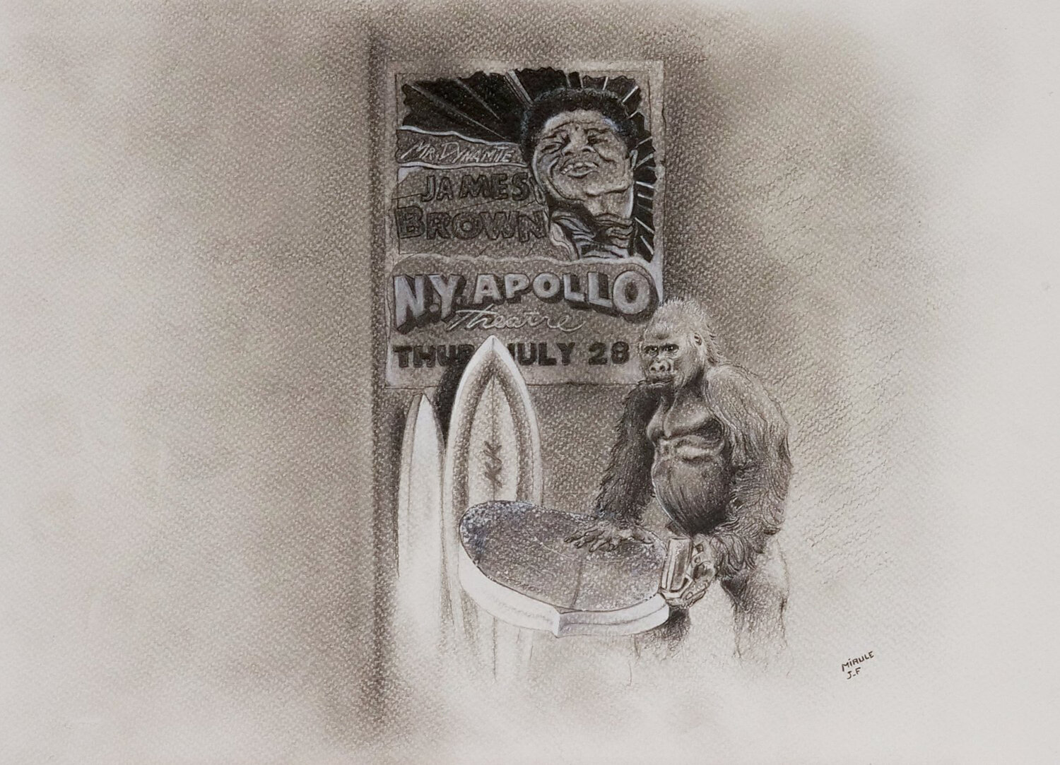 Limited Print Edition "King Kool 49" Jean-Francois Miaule Drawing for sale