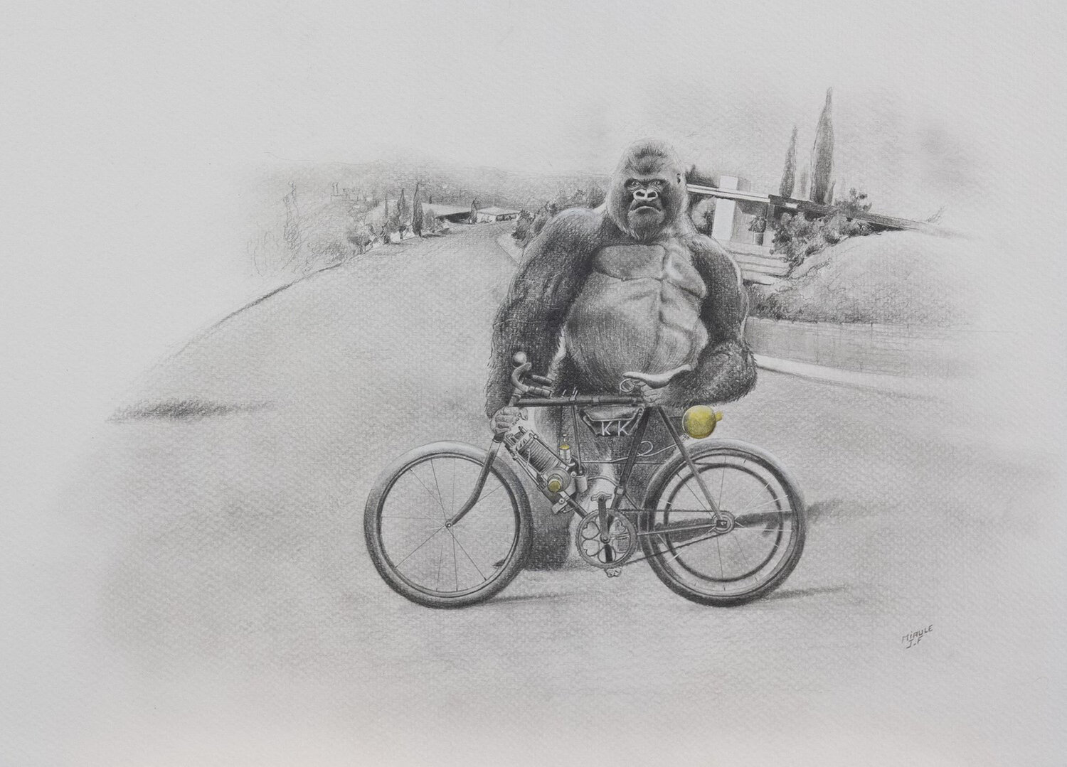 Limited Print Edition "King Kool 70" Jean-Francois Miaule Drawing for sale