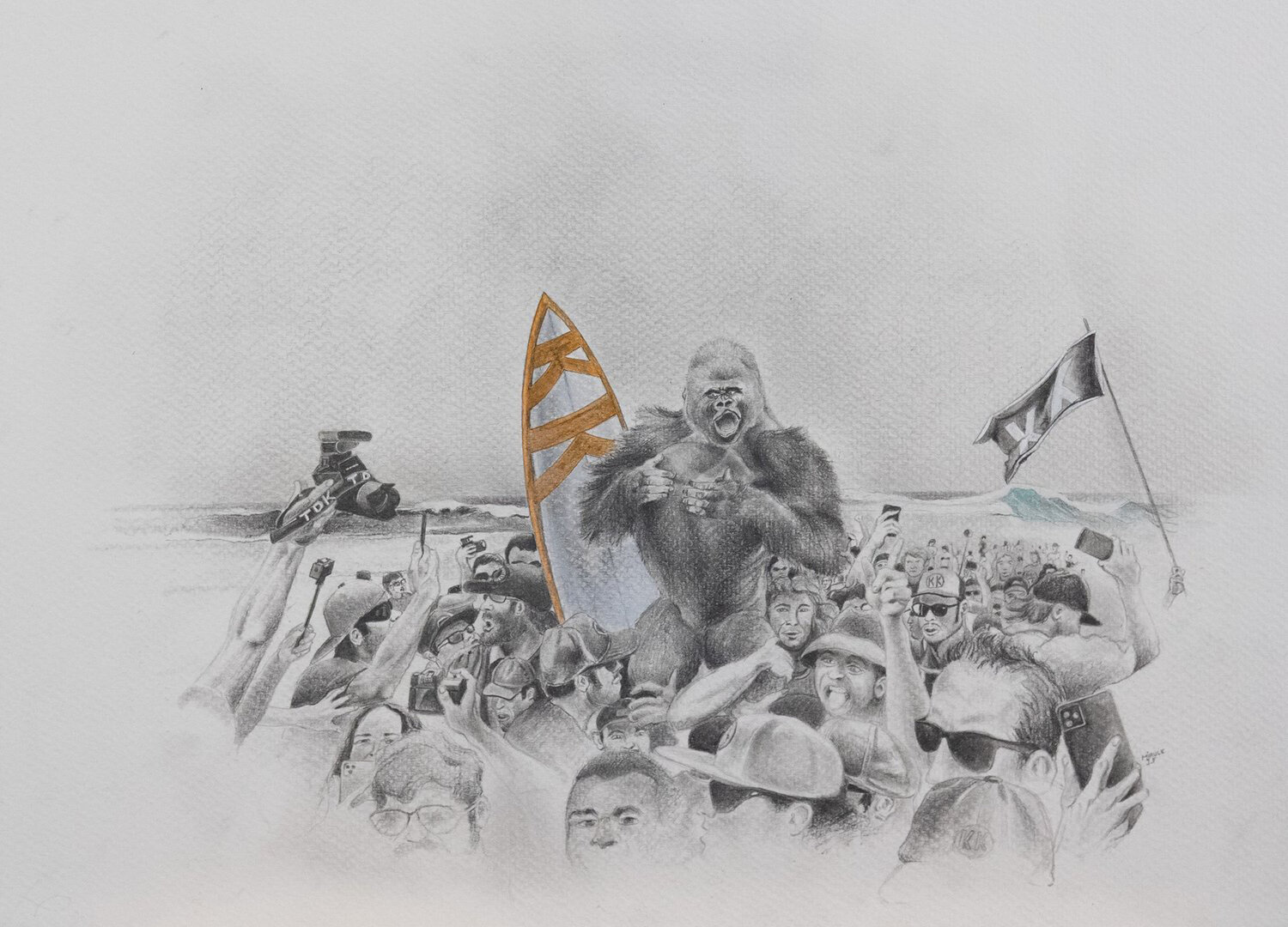Limited Print Edition "King Kool 74" Jean-Francois Miaule Drawing for sale