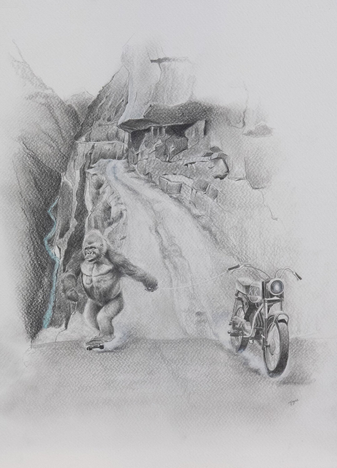 Limited Print Edition "King Kool  75'' Jean-Francois Miaule Drawing for sale