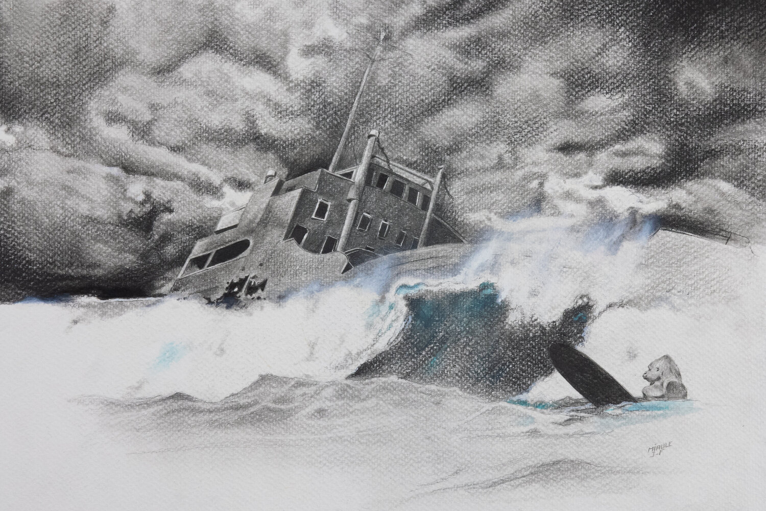 Limited Print Edition "King Kool 80" Jean-Francois Miaule Drawing for sale