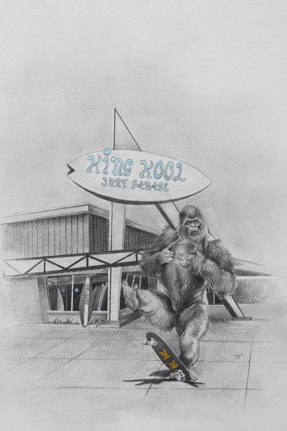Limited Print Edition "King Kool 84" Jean-Francois Miaule Drawing for sale