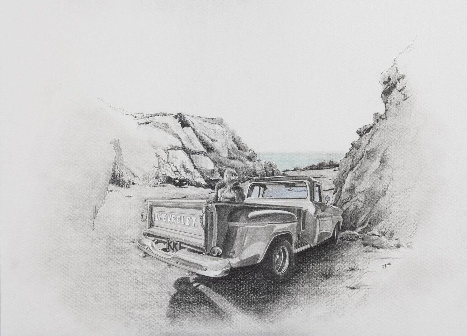 Limited Print Edition "King Kool 88" Jean-Francois Miaule Drawing for sale