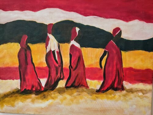 Il cammino delle madri by Enzo Martano, Painting for Sale on Select