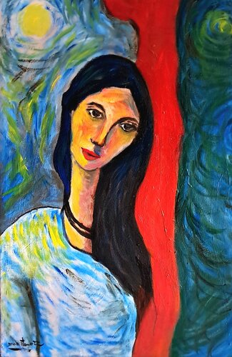 Anima sotto un cielo inquieto by Enzo Martano, Painting for Sale on Select