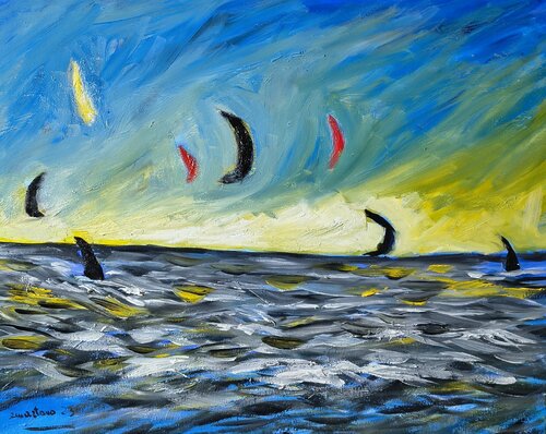 Danza sul mare by Enzo Martano, Painting for Sale on Select