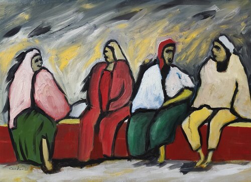 Dialoghi di sguardo by Enzo Martano, Painting for Sale on Select