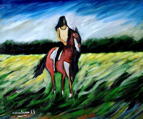 Libertà nel vento by Enzo Martano, Painting for Sale on Select