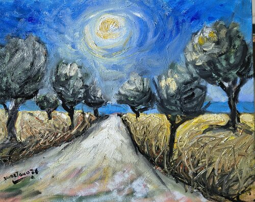 Il sentiero degli ulivi by Enzo Martano, Painting for Sale on Select
