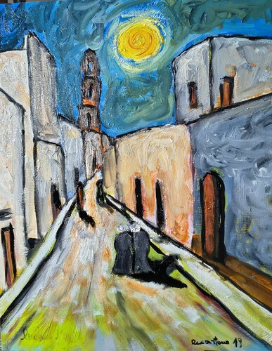 Il cammino della memoria by Enzo Martano, Painting for Sale on Select