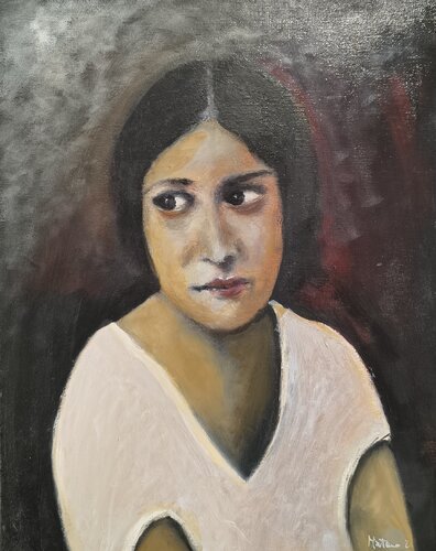Lo sguardo sospeso by Enzo Martano, Painting for Sale on Select