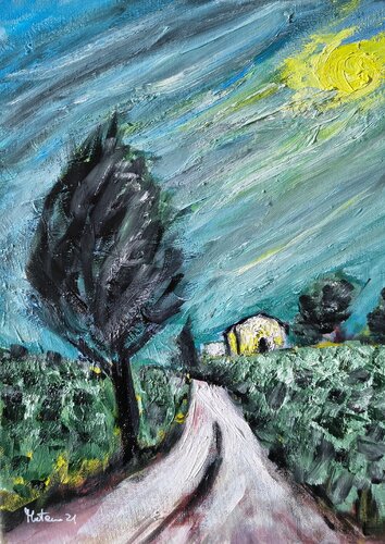 La strada verso casa von Enzo Martano, Malerei kaufen auf Select