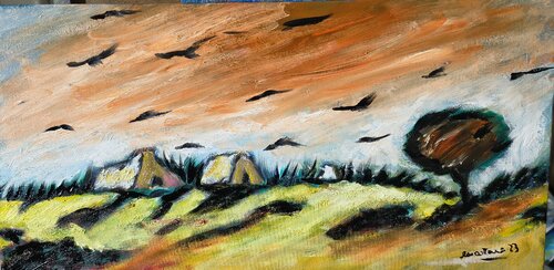 Volo al tramonto von Enzo Martano, Malerei kaufen auf Select
