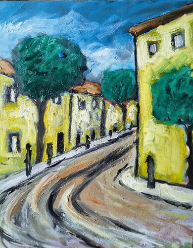 Silenzio nel borgo by Enzo Martano, Painting for Sale on Select
