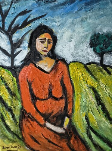 L'attesa nella campagna von Enzo Martano, Malerei kaufen auf Select