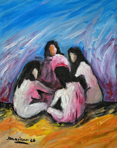 Il cerchio delle donne by Enzo Martano, Painting for Sale on Select