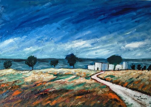 Campi di terra rossa von Enzo Martano, Malerei kaufen auf Select