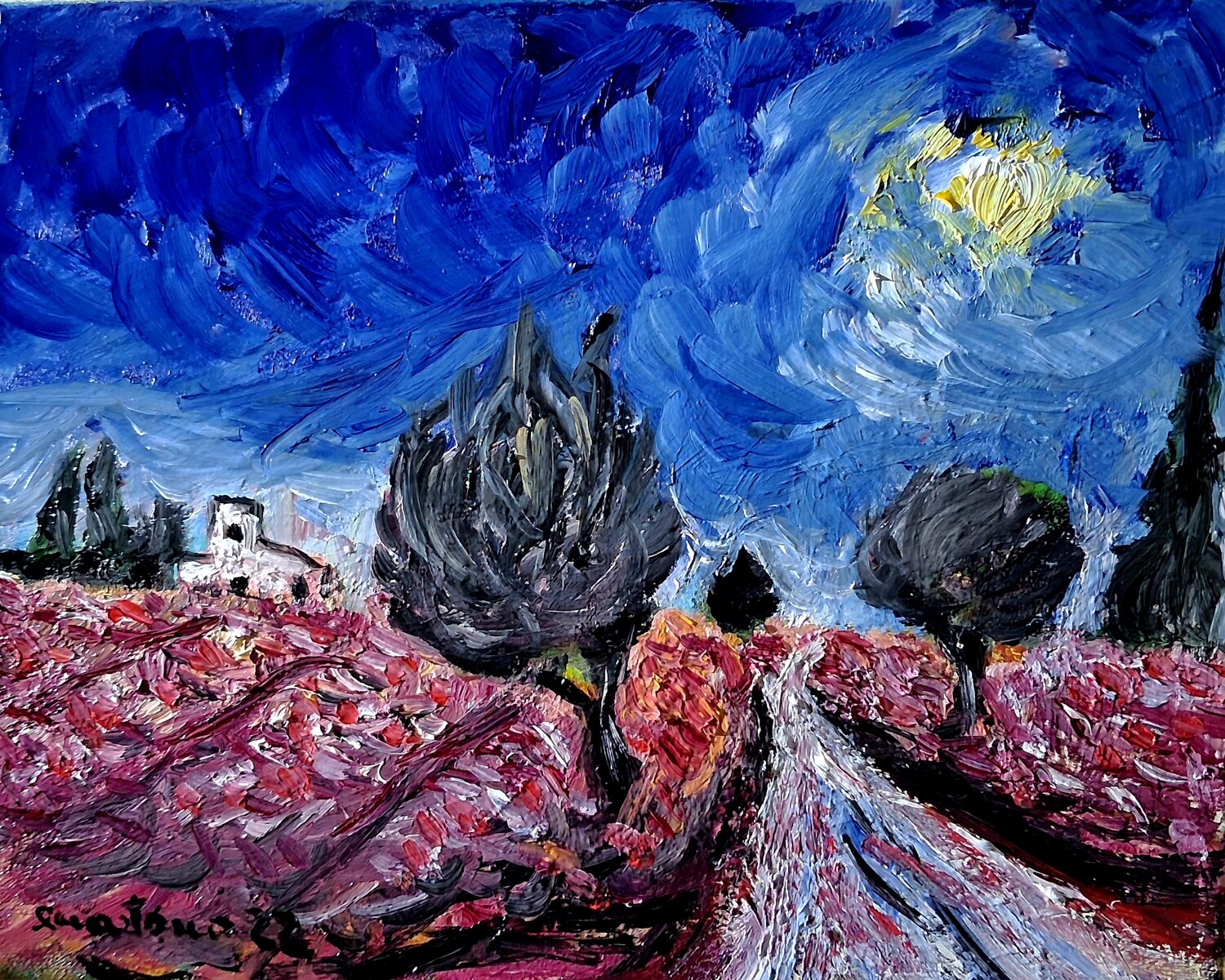 Sogno di campagna Enzo Martano Original painting for sale