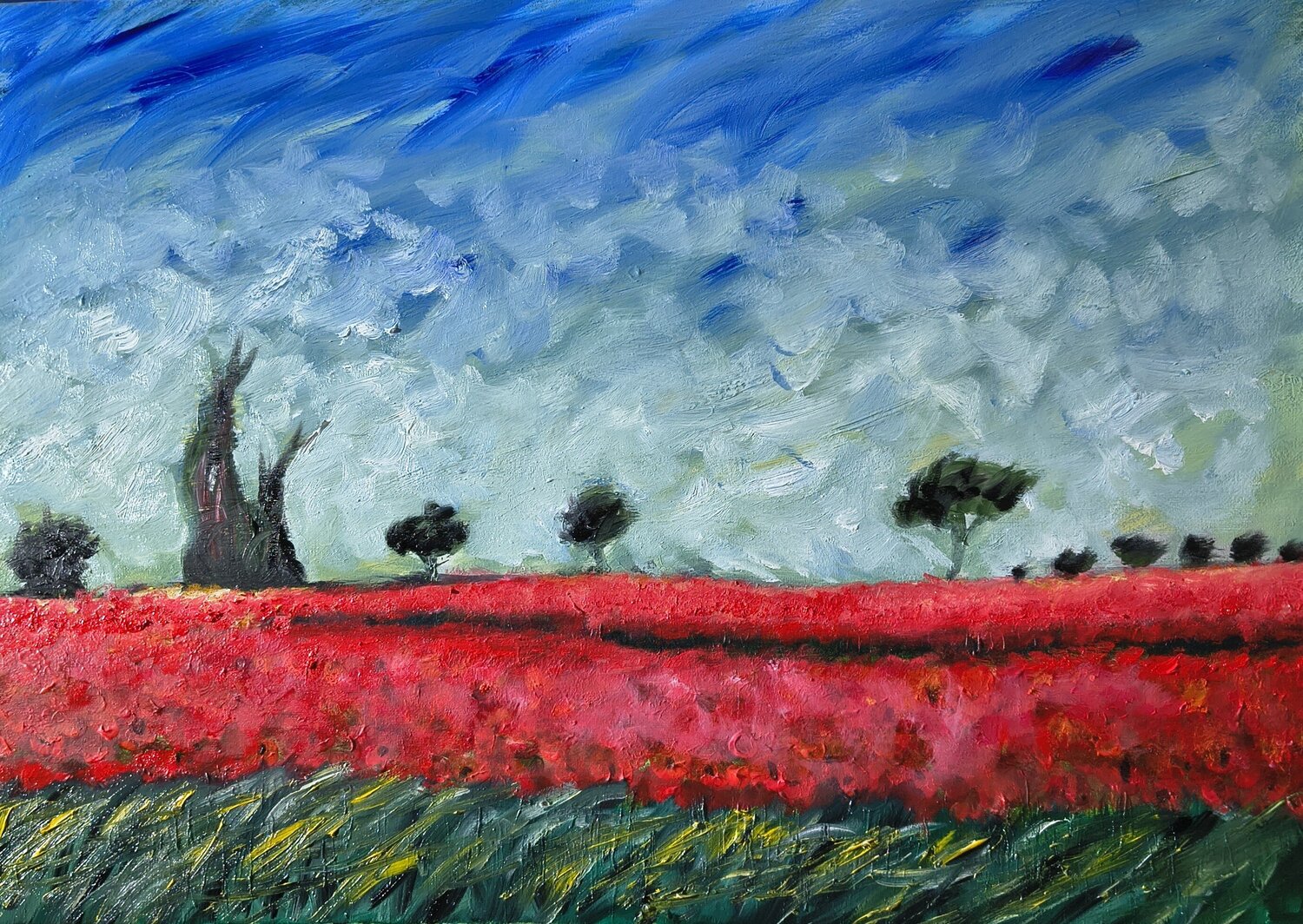 Oltre il confine Enzo Martano Original painting for sale