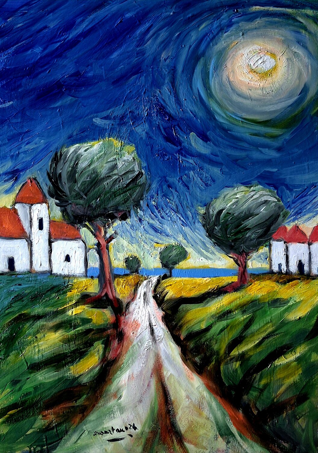 Vortice mediterraneo Enzo Martano Original painting for sale