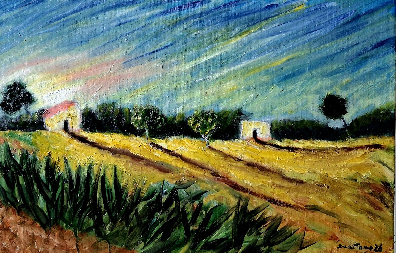L'oro del Salento Enzo Martano Original painting for sale