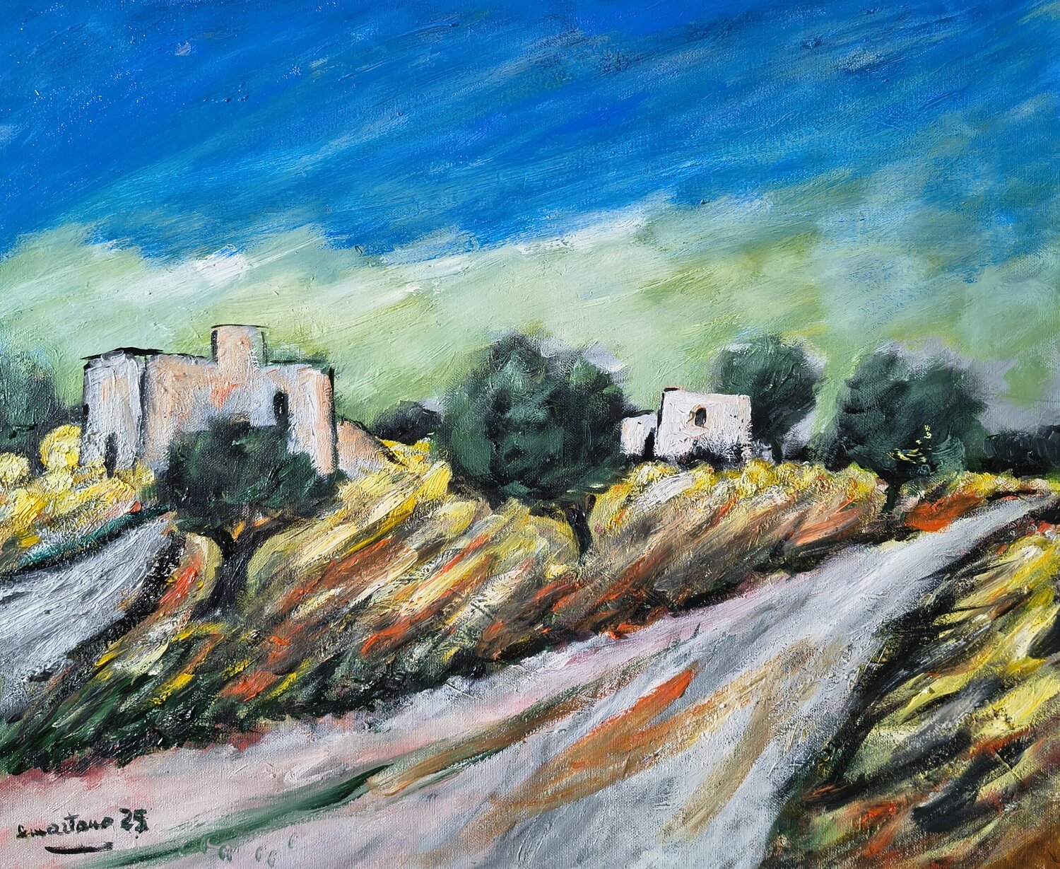 Strade di campagna Enzo Martano Originalgemälde zu verkaufen