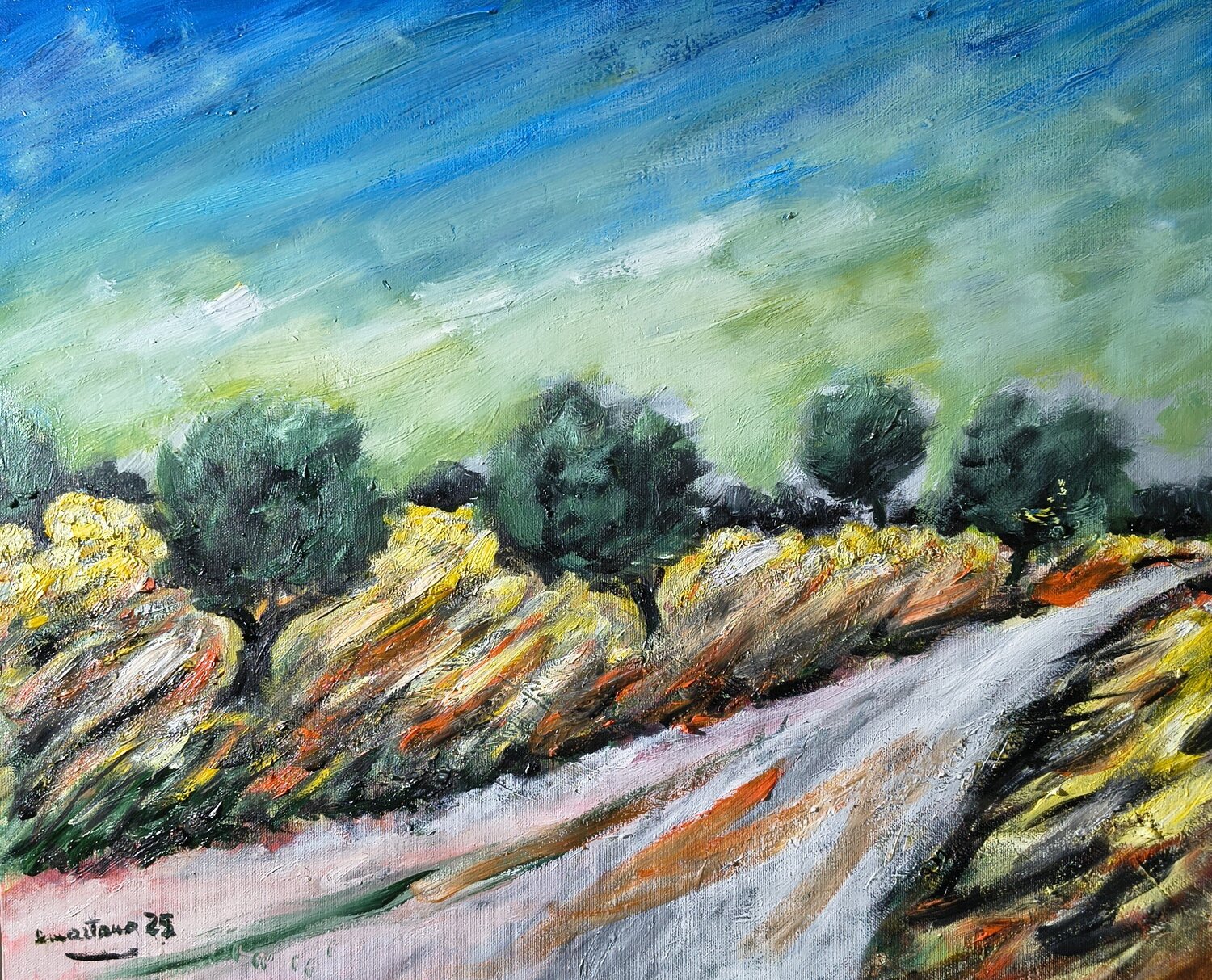 Risveglio in campagna Enzo Martano Original painting for sale