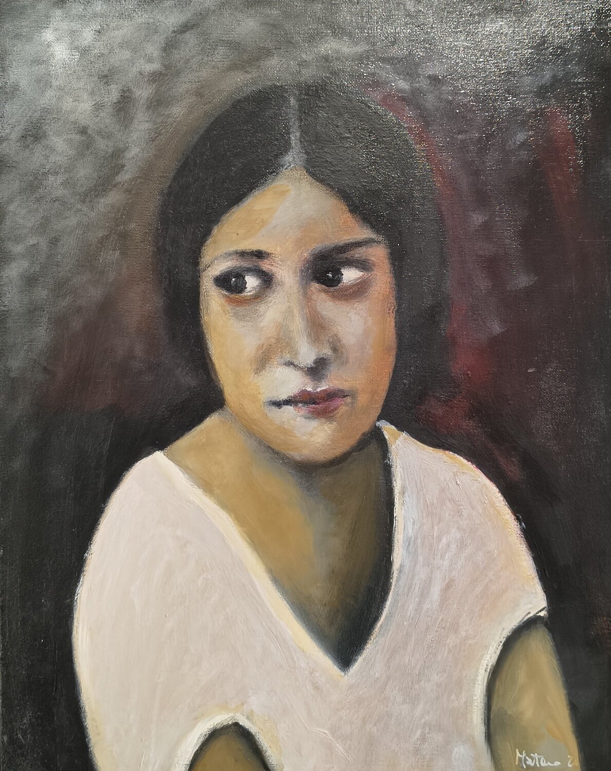 Lo sguardo sospeso Enzo Martano Original painting for sale