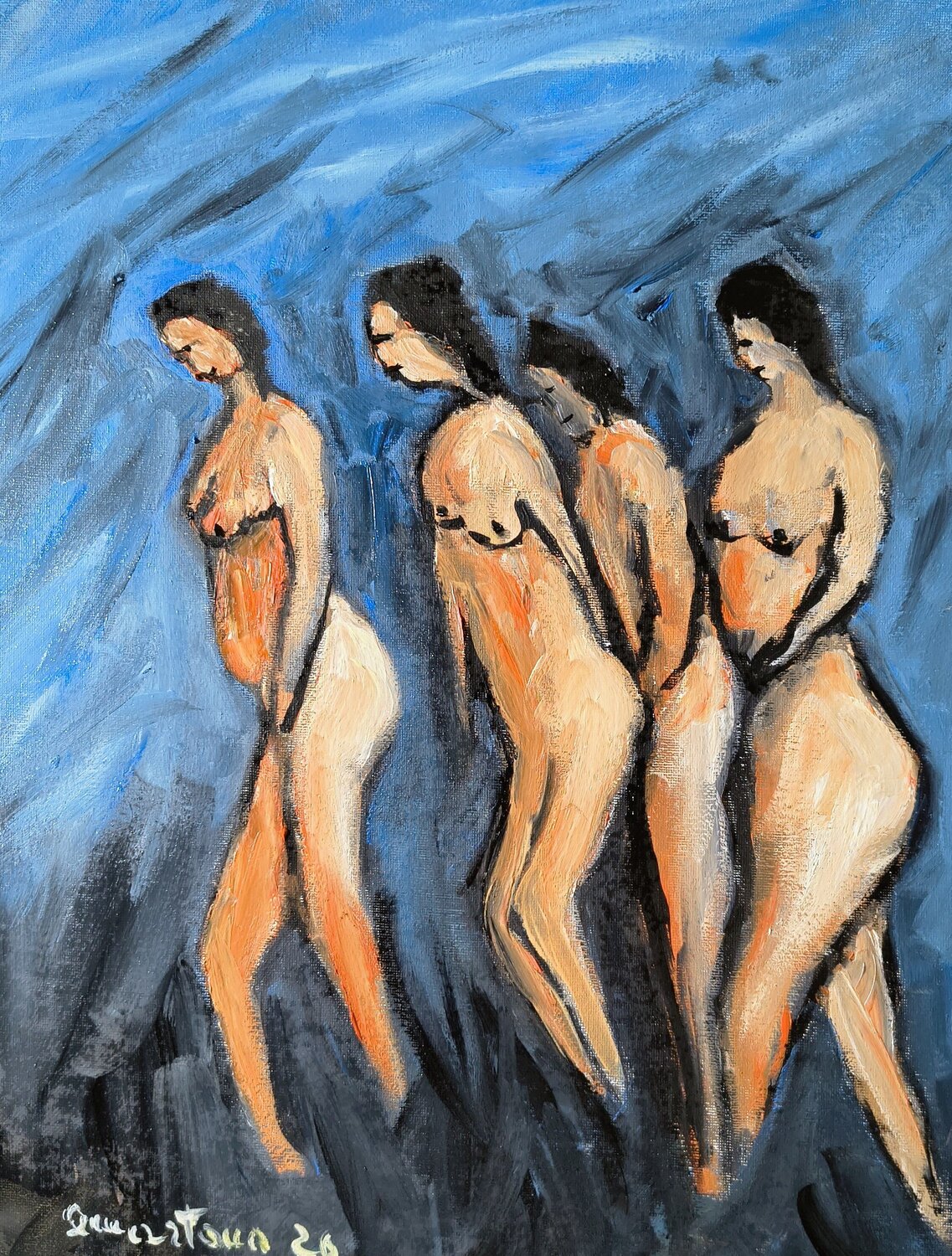 Il cammino delle anime Enzo Martano Original painting for sale