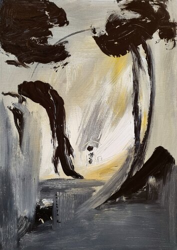 Enjoués, ils pépient / Odeur de pin  / La solitude est un mythe by Kaithya Huc, Painting for Sale on Select