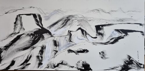 Le pas des chevaux  / Résonne / Dans le labyrinthe by Kaithya Huc, Painting for Sale on Select