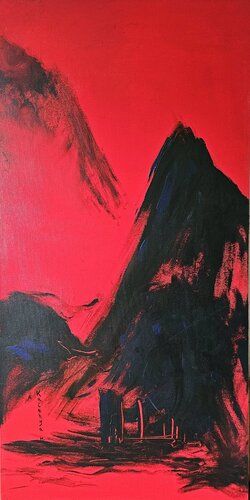 Rouge  Carmin Garance/Courtise Alizarine/ Coquelicot je choisis by Kaithya Huc, Painting for Sale on Select